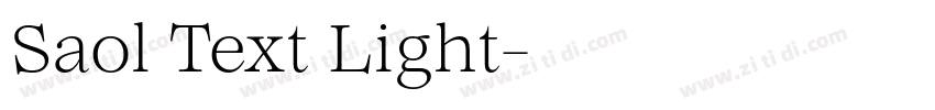 Saol Text Light字体转换